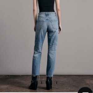 Rag & Bone Nina May High Rise Ripped Bottom Jeans. Worn Once. Great Condition.